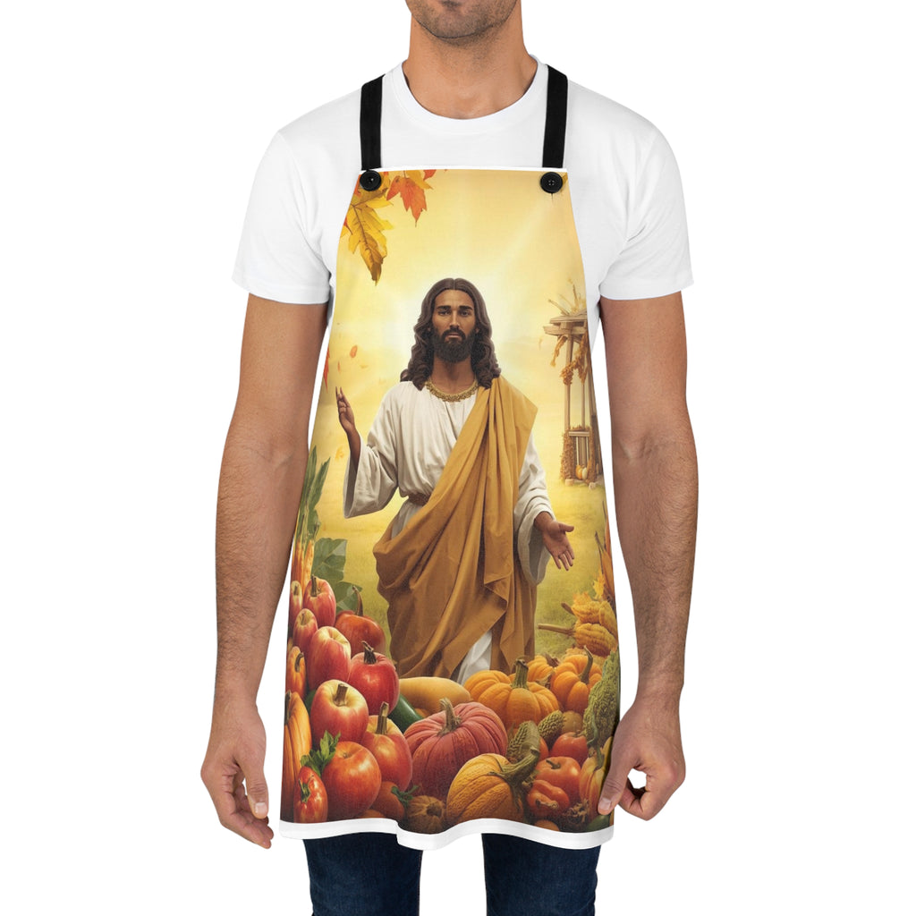 Jesus Harvest Apron — Thanksgiving Faith Kitchen Apron