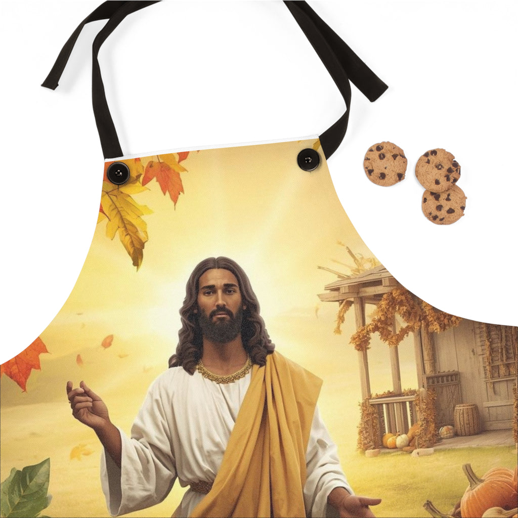 Jesus Harvest Apron — Thanksgiving Faith Kitchen Apron