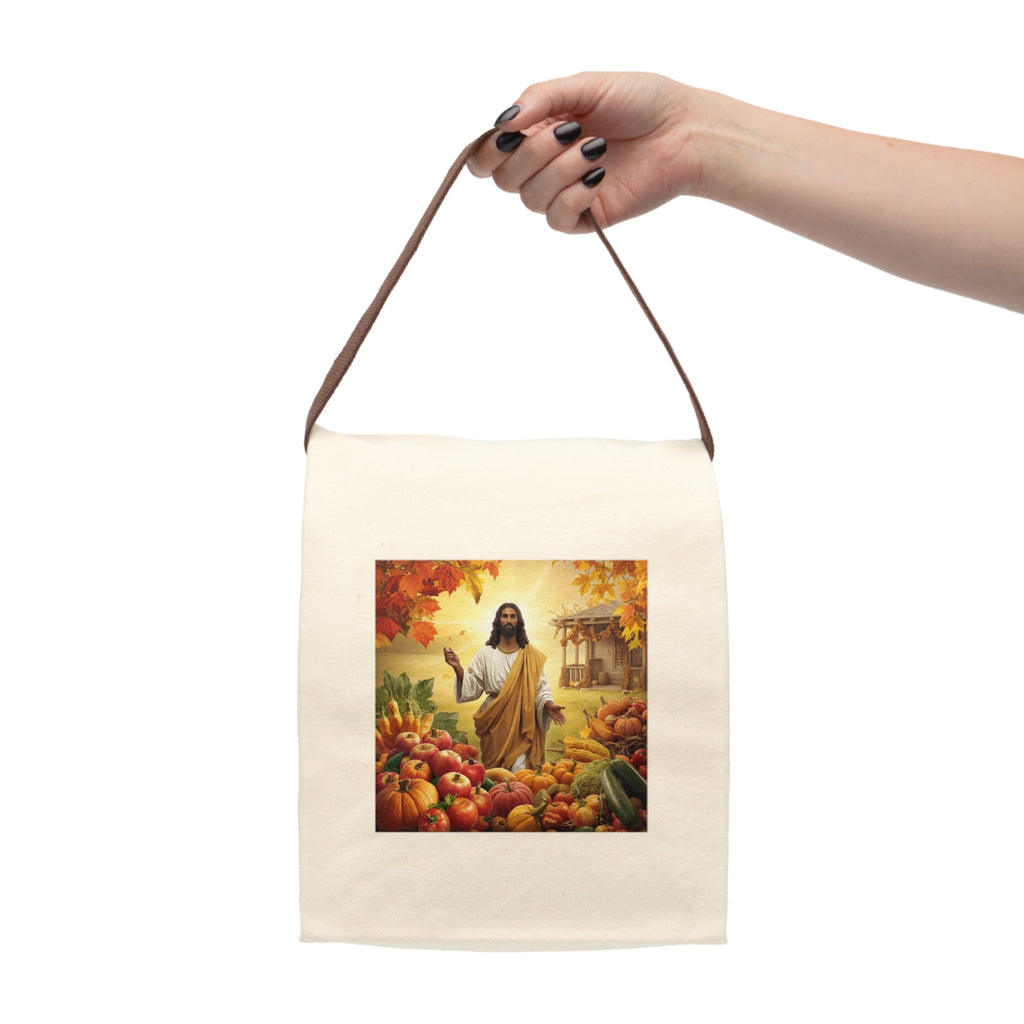 Canvas Lunch Bag — Thanksgiving Harvest Jesus Design