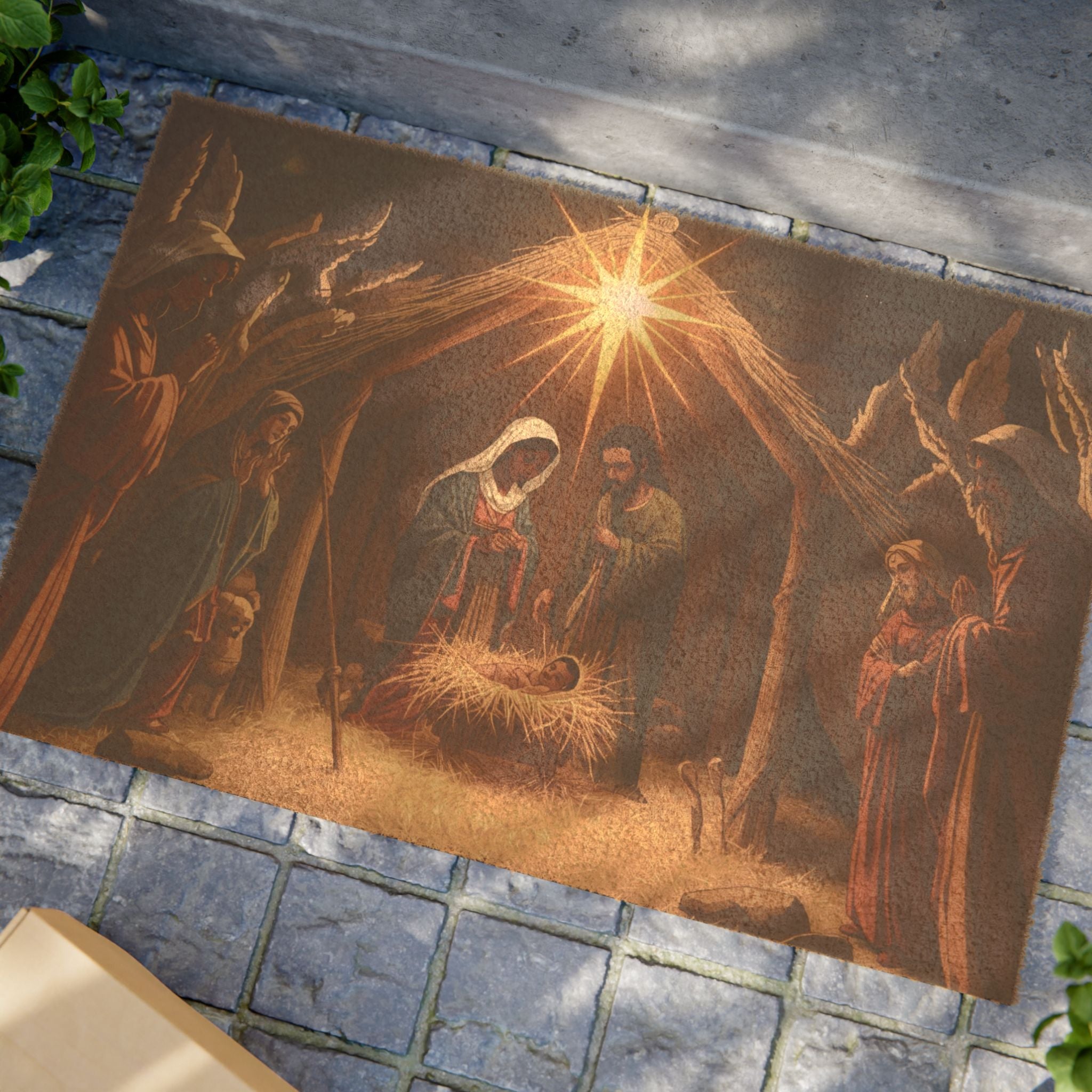 Nativity Scene Doormat — Christmas Nativity Welcome Mat