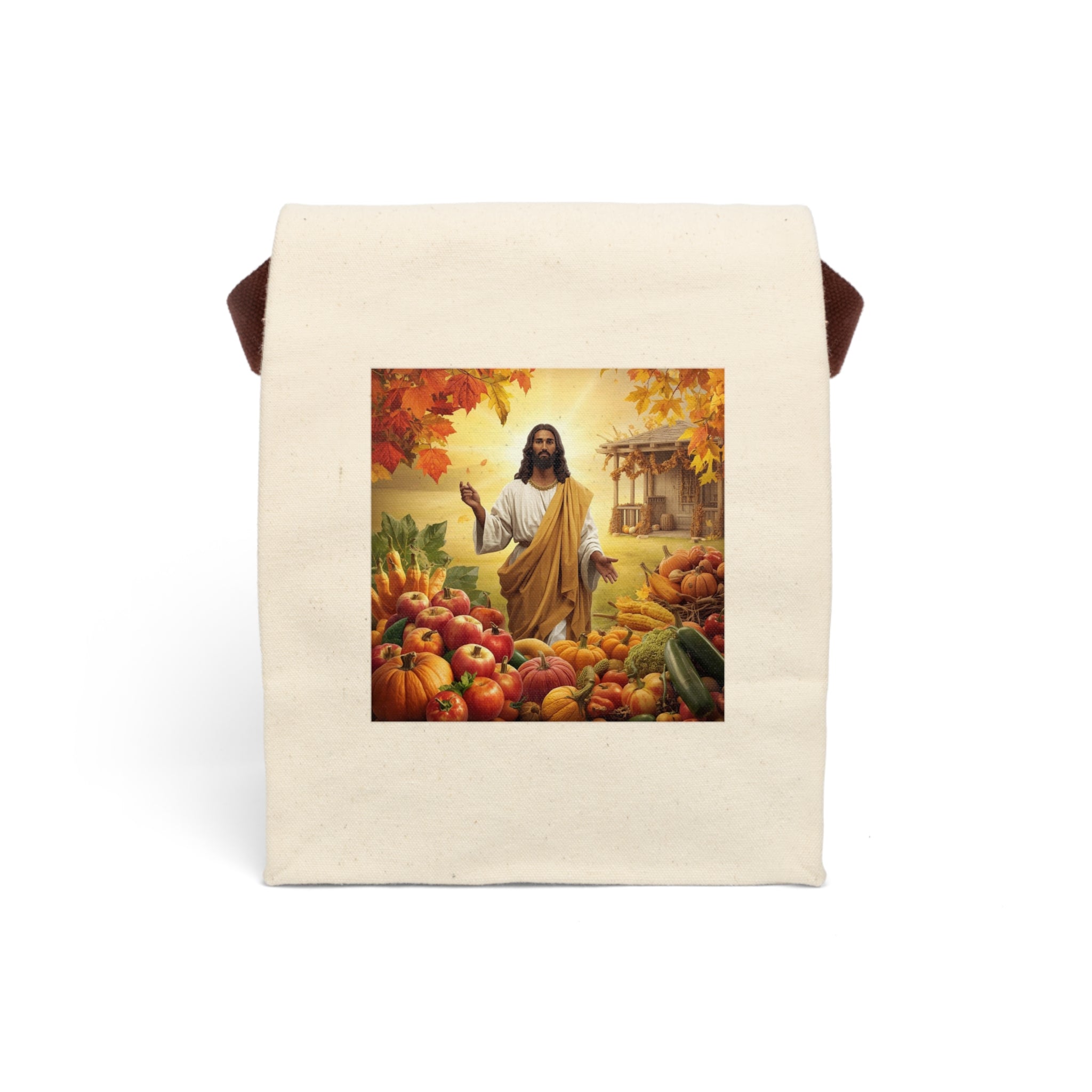 Canvas Lunch Bag — Thanksgiving Harvest Jesus Design