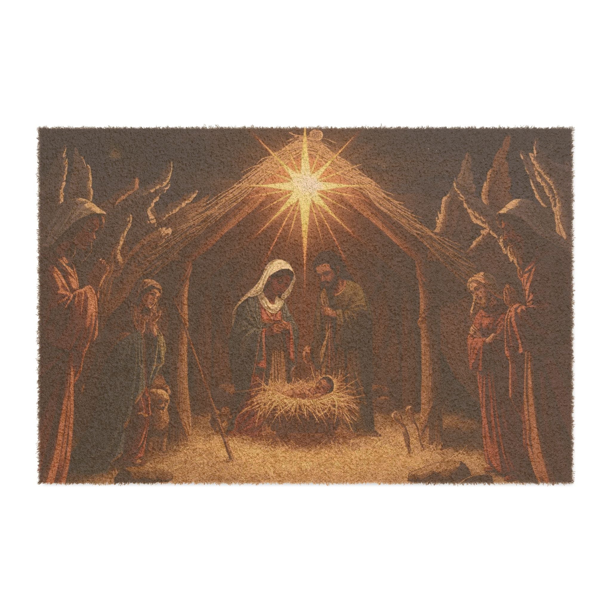 Nativity Scene Doormat — Christmas Nativity Welcome Mat